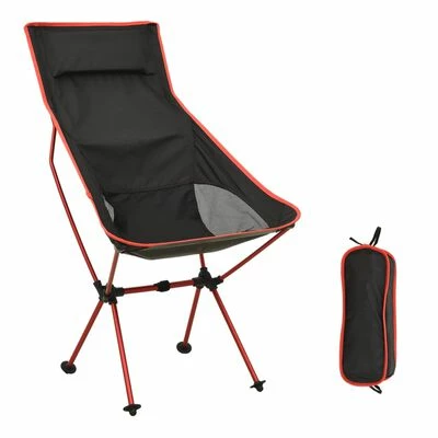 VidaXL Chaise de camping pliable PVC et aluminium Noir 1 VidaXL Chaise de camping pliable PVC et aluminium Noir