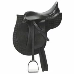 Kerbl Selle de poney en cuir Noir 32196