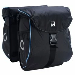 Willex Sacoches de vélo 300 Flexi 24 L Noir et bleu