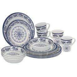 Bo-Camp Vaisselle 16 pcs Old Dutch Mélamine Bleu