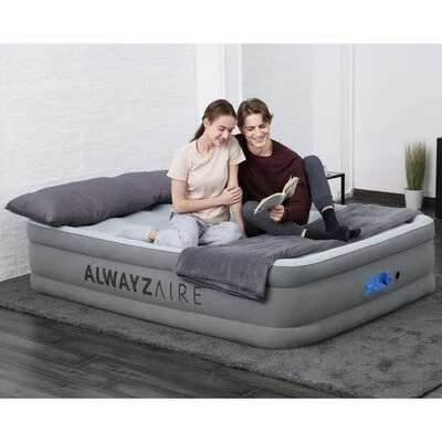Bestway Lit pneumatique AlwayzAire 2 places 203x152x46 cm Gris 2 Bestway Lit pneumatique AlwayzAire 2 places 203x152x46 cm Gris – Image 2