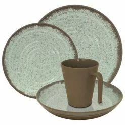 Eurotrail Ensemble de vaisselle Rock 16 pcs Mélamine Gris