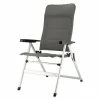 Travellife Chaise de camping pliable de luxe Ancona Comfort Gris foncé