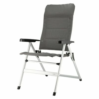 Travellife Chaise de camping pliable de luxe Ancona Comfort Gris foncé 1 Travellife Chaise de camping pliable de luxe Ancona Comfort Gris foncé