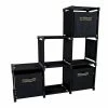 Bo-Camp Armoire de camping avec 3 tiroirs Troutman Noir