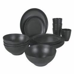 Bo-Camp Vaisselle 16 pcs Orville Mélamine Anthracite