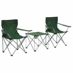 VidaXL Table et chaises de camping 3 pcs Vert