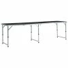VidaXL Table pliable de camping Gris Aluminium 240x60 cm