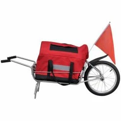 VidaXL Remorque de vélo à une roue avec sac de rangement