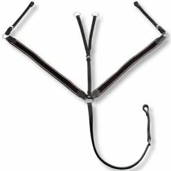 Harnachement élastique en cuir réglable noir épi