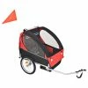 VidaXL Remorque de vélo pour enfants rouge et noire 30 kg