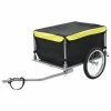 VidaXL Remorque de bicyclette Noir et jaune 65 kg