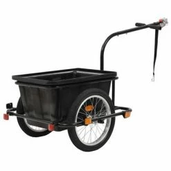 VidaXL Remorque pour bicyclette 50 L Noir