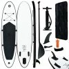 VidaXL Ensemble de planches SUP gonflables Noir et blanc