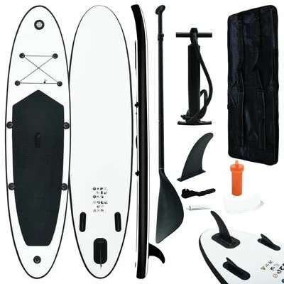 VidaXL Ensemble de planches SUP gonflables Noir et blanc 1 VidaXL Ensemble de planches SUP gonflables Noir et blanc