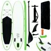 VidaXL Ensemble de planches SUP gonflables Vert et blanc