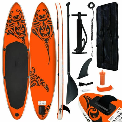 VidaXL Ensemble de planche SUP gonflable 320x76x15 cm Orange 1 VidaXL Ensemble de planche SUP gonflable 320x76x15 cm Orange