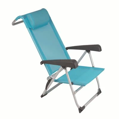 Bo-Camp Chaise de plage Bleu 1204784 2 Bo-Camp Chaise de plage Bleu 1204784 – Image 2