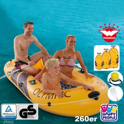 Happy People Bateau à rames gonflable Olympic 260 3 personnes 2 Happy People Bateau à rames gonflable Olympic 260 3 personnes – Image 2
