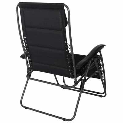 Eurotrail Chaise inclinable d'extérieur Tarente 3-D mesh Noir 2 Eurotrail Chaise inclinable d'extérieur Tarente 3-D mesh Noir – Image 2