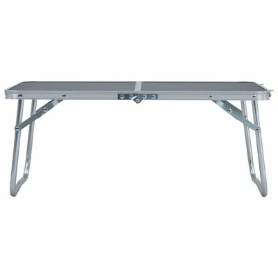 VidaXL Table pliable de camping Gris Aluminium 60x40 cm 2 VidaXL Table pliable de camping Gris Aluminium 60x40 cm – Image 2