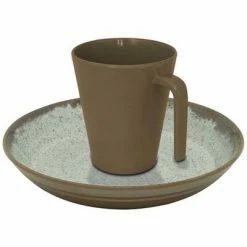 Eurotrail Ensemble de vaisselle Rock 16 pcs Mélamine Gris -Loisirs de plein air Soldes Magasin image 3 435733