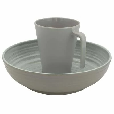 Eurotrail Ensemble de vaisselle Altea 16 pcs Mélamine Gris 3 Eurotrail Ensemble de vaisselle Altea 16 pcs Mélamine Gris – Image 3