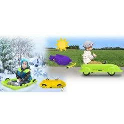 JAMARA Bobsleigh d'hiver et d'été 2 en 1 Vert -Loisirs de plein air Soldes Magasin image 3 437169