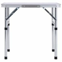 VidaXL Table pliable de camping Blanc Aluminium 60x45 cm -Loisirs de plein air Soldes Magasin image 3 48178