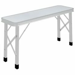 VidaXL Table de camping pliable avec 2 bancs Aluminium Blanc 8 VidaXL Table de camping pliable avec 2 bancs Aluminium Blanc -Loisirs de plein air Soldes Magasin image 3 48181
