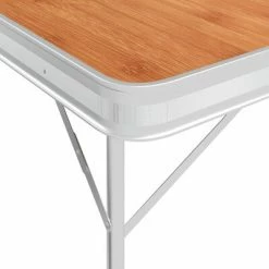 VidaXL Table de camping pliable avec 2 bancs Aluminium Marron -Loisirs de plein air Soldes Magasin image 3 48182