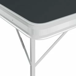 VidaXL Table de camping pliable avec 2 bancs Aluminium Gris -Loisirs de plein air Soldes Magasin image 3 48183