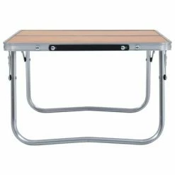 VidaXL Table pliable de camping Marron Aluminium 60x40 cm -Loisirs de plein air Soldes Magasin image 3 48186