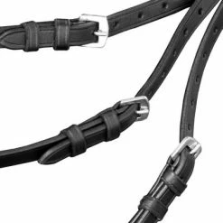 Bride Flash en cuir avec rênes et embout poney Noir -Loisirs de plein air Soldes Magasin image 3 90895