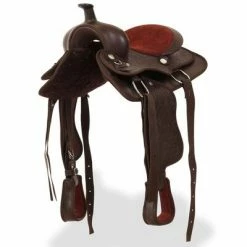 VidaXL Selle, bridon et col de poitrine Cuir véritable 13 po Marron 8 VidaXL Selle, bridon et col de poitrine Cuir véritable 13 po Marron -Loisirs de plein air Soldes Magasin image 3 91351