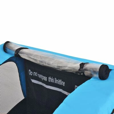 VidaXL Remorque de vélo pour enfants Gris et bleu 30 kg 3 VidaXL Remorque de vélo pour enfants Gris et bleu 30 kg – Image 3