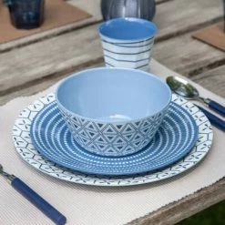 Bo-Camp Vaisselle 16 pcs Mix & Match Mélamine Bleu -Loisirs de plein air Soldes Magasin image 4 428643