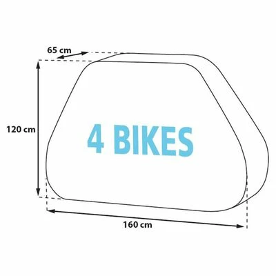 Eurotrail Housse de vélo pour 4 vélos 4 Eurotrail Housse de vélo pour 4 vélos – Image 4