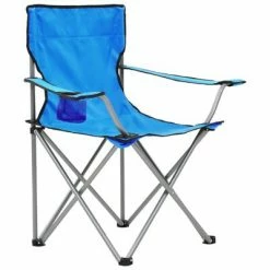 VidaXL Table et chaises de camping 3 pcs Bleu -Loisirs de plein air Soldes Magasin image 4 44386