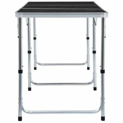 VidaXL Table pliable de camping Gris Aluminium 180x60 cm 4 VidaXL Table pliable de camping Gris Aluminium 180x60 cm – Image 4