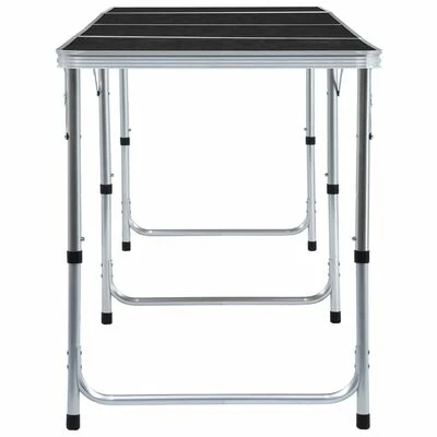 VidaXL Table pliable de camping Gris Aluminium 240x60 cm 4 VidaXL Table pliable de camping Gris Aluminium 240x60 cm – Image 4