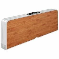 VidaXL Table de camping pliable avec 2 bancs Aluminium Marron -Loisirs de plein air Soldes Magasin image 4 48182