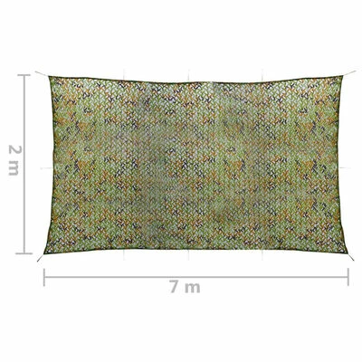 VidaXL Filet de camouflage avec sac de rangement 2x7 m Vert 5 VidaXL Filet de camouflage avec sac de rangement 2x7 m Vert – Image 5