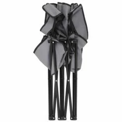 VidaXL Chaise de camping pliable à 2 places Acier et tissu Gris -Loisirs de plein air Soldes Magasin image 5 313540