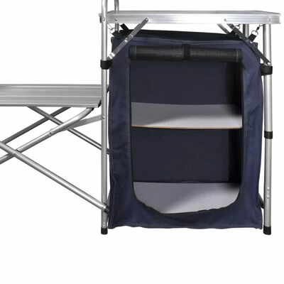 VidaXL Unité de cuisine de camping pliable avec pare-vent Aluminium 5 VidaXL Unité de cuisine de camping pliable avec pare-vent Aluminium – Image 5