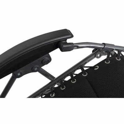 Eurotrail Chaise inclinable d'extérieur Tarente 3-D mesh Noir 5 Eurotrail Chaise inclinable d'extérieur Tarente 3-D mesh Noir – Image 5