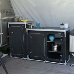 Campart Travel Cuisine d'extérieur Madrid Gris 102x47x82 cm -Loisirs de plein air Soldes Magasin image 5 436381