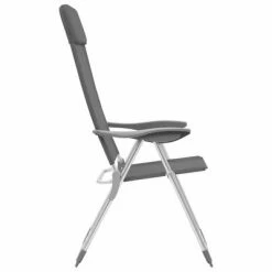VidaXL Chaises de camping pliables 2 pcs Gris Aluminium -Loisirs de plein air Soldes Magasin image 5 44304