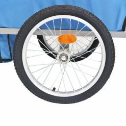 VidaXL Remorque de vélo pour enfants Gris et bleu 30 kg -Loisirs de plein air Soldes Magasin image 5 91372