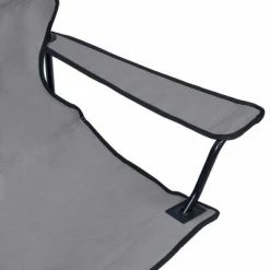 VidaXL Chaise de camping pliable à 2 places Acier et tissu Gris -Loisirs de plein air Soldes Magasin image 6 313540